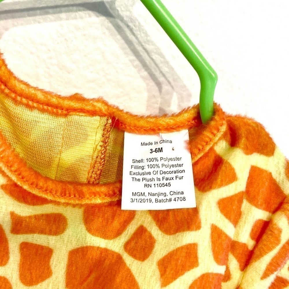 Infant Girl 3-6M Giraffe Halloween Costume 2 Piece - Picture 10 of 10